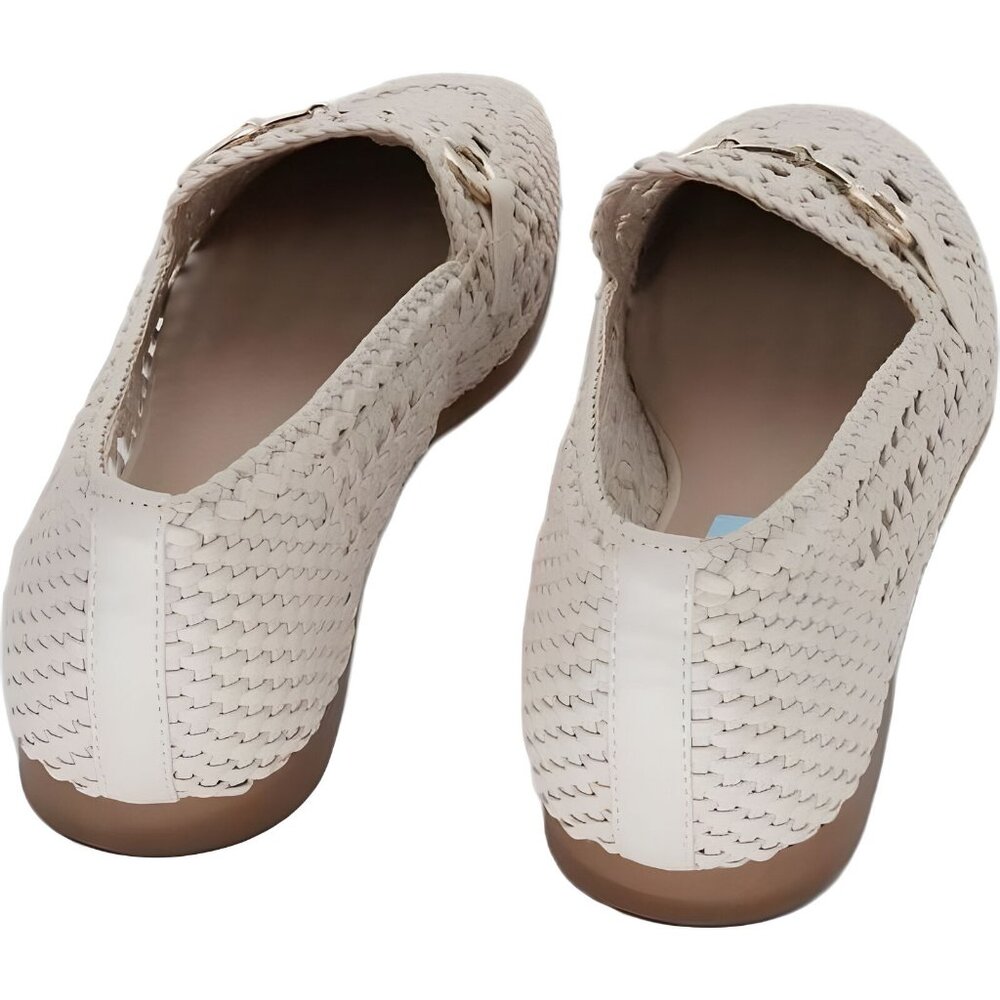 Alfani Ivory Woven Flats with Metallic Detail - Picture 3 of 6